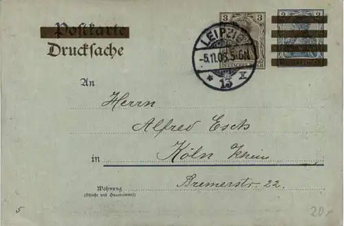 Leipzig - Postwertzeichen Katalog 1907 - Werbung - Ganzsache -423156