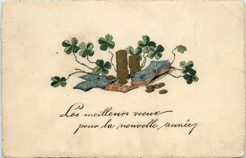 Geld auf Ansichtskarte -424380