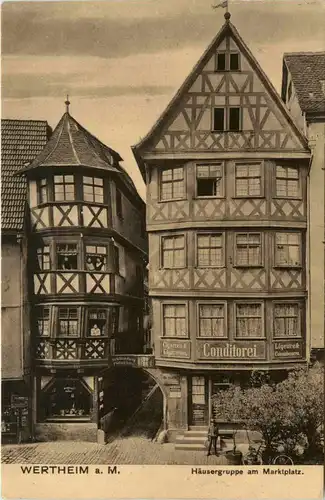 Wertheim - Häusergruppe am Marktplatz -426154