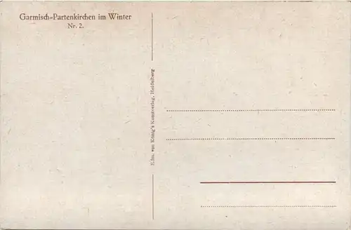 Künstlerkarte Hellmann - Winter in Garmisch -425138