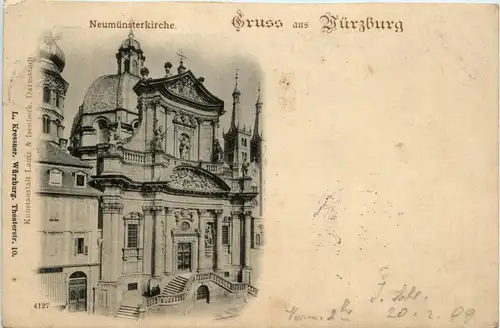 Gruss aus Würzburg - Neumünsterkirche -425542