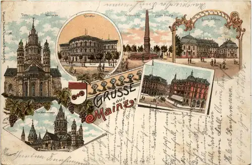 Gruss aus Mainz - Litho -426578