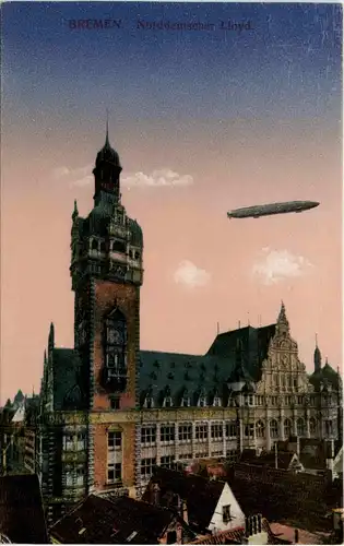 Bremen - Norddeutscher Lloyd mit Zeppelin -425722