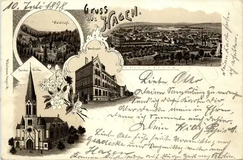 Gruss aus Hagen - Litho -425742