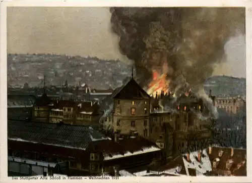 Stuttgart - Schloss in Flammen -425686