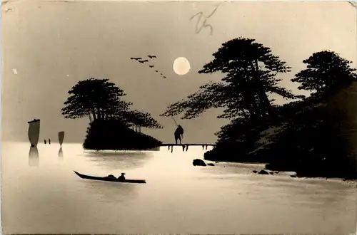 Japan - Künstlerkarte handgemalt -425252