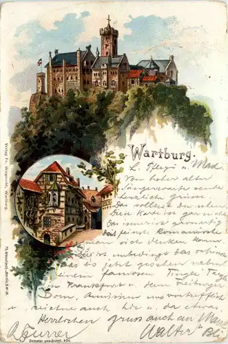 Eisenach - Wartburg - Litho -425922