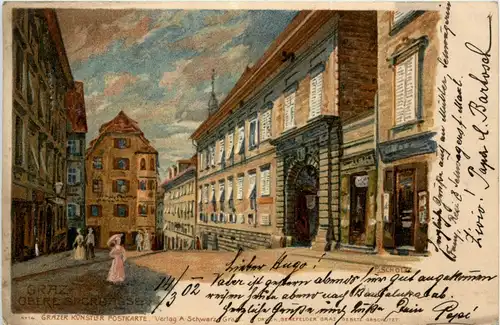 Graz Obere Sporgasse - Litho -296214