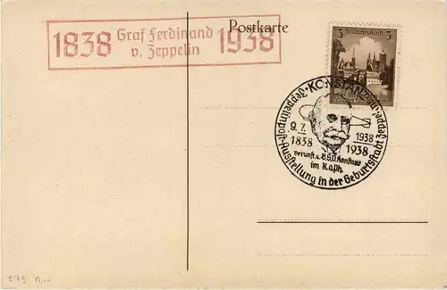 Graf Häseler mit Grafen Zeppelin mit Sonderstempel -425390