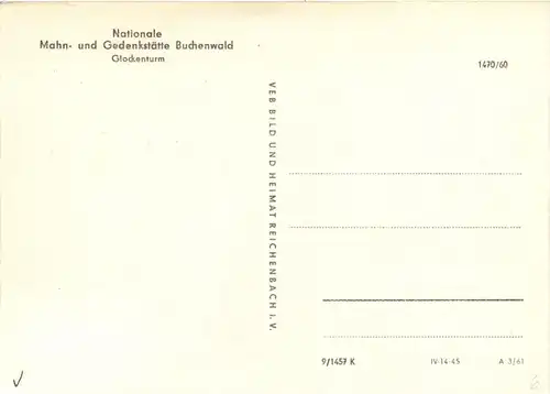 Weimar - Gedenkstätte Buchenwald - Maximumkarte -425886