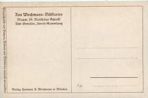 Künstlerkarte Matthäus Schiestl - Dorf im Jura -423452