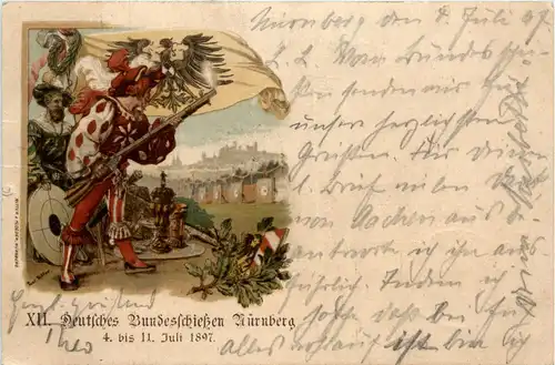 Nürnberg - Bundesschiessen 1897 - Ganzsache -425450