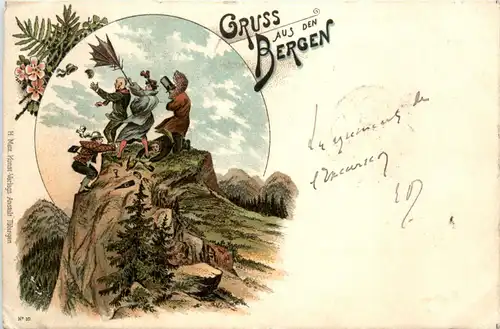 Gruss aus den Bergen - Litho -427122