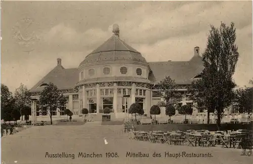 München - Ausstellung 1908 - Mittelbau - Ganzsache PP15 C142 052 -423492