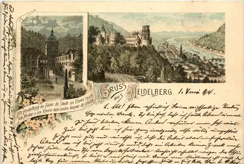 Gruss aus Heidelberg - Vorläufer 1894 -426246