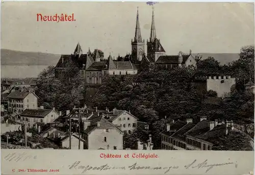 Neuchatel - Chateau et Collegiale - Reliefkarte -427242