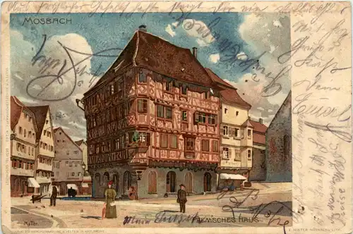 Mosbach - Palmsches Haus - Litho -427302