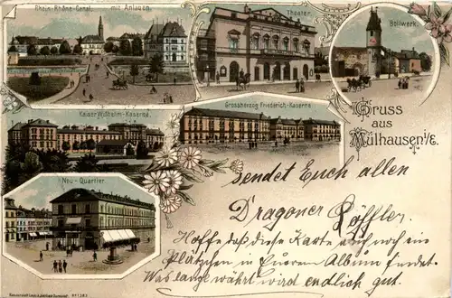 Gruss aus Mülhausen - Litho -427452