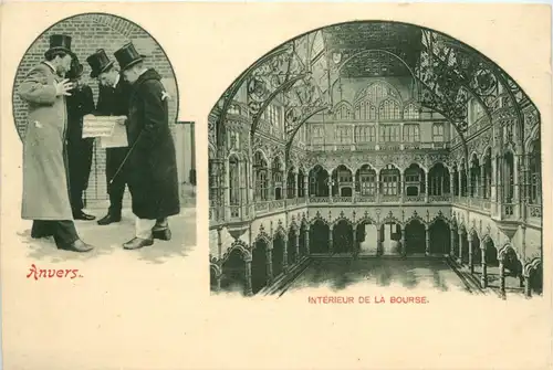Anvers - Interieur de la Bourse -424910