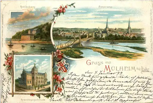 Gruss aus Mülheim Ruhr - Litho -425750