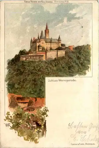Schloss Wernigerode - Litho -425924