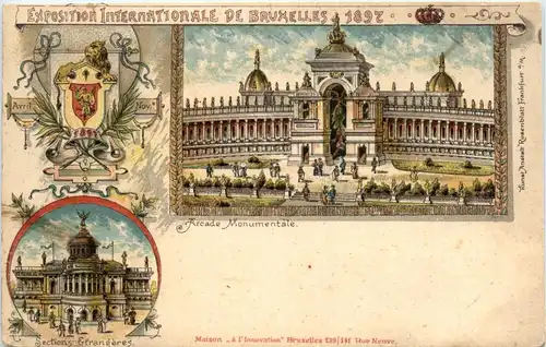 Bruxelles - Exposition Internationale 1897 - Litho -424950