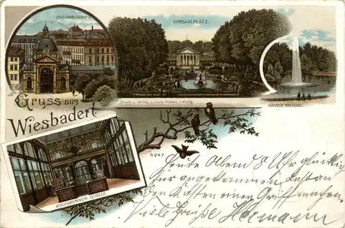 Gruss aus Wiesbaden - Litho -426602