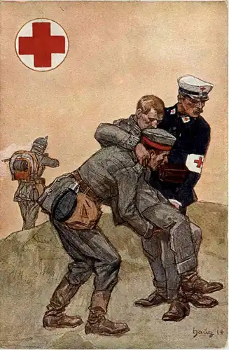 Rotes Kreuz 1914 - Ganzsache Germania 3 Pfennig -427582