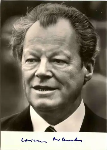 Willy Brandt mit Autogramm -426816