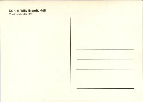 Willy Brandt mit Autogramm -426816