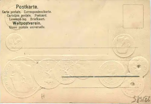 Geld auf Ansichtskarte - Prägekarte - Belgien -424232