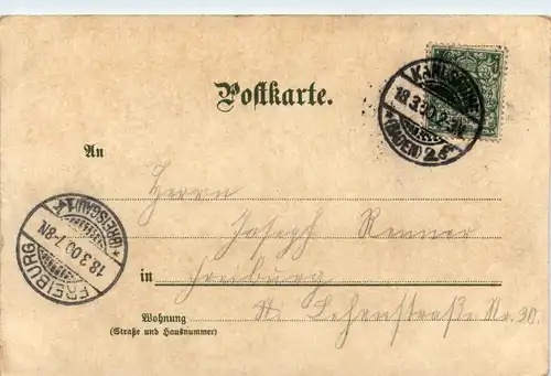 Karlsruhe - Hoftheater - Litho -427550