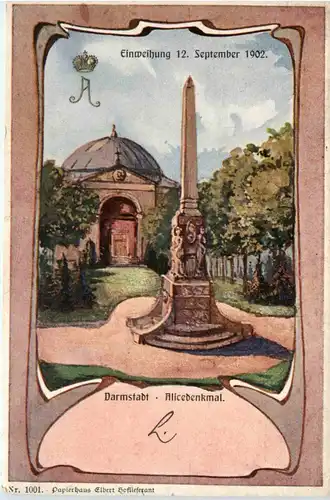 Darmstadt - Alicedenkmal Einweihung 1902 -426590