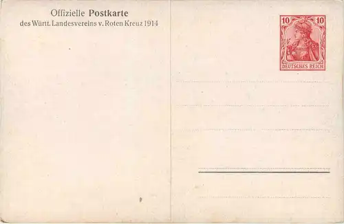 Rotes Kreuz 1914 - Ganzsache Germania 10 Pfennig -427588