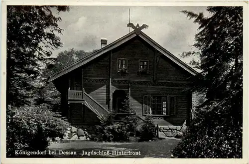 Königendorf bei Dessau - Jagdschloss Hinterfront -428366