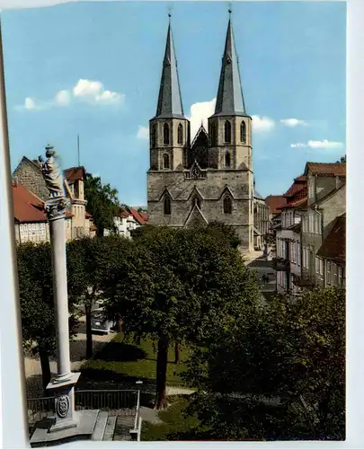 Duderstadt, St. Cyriakuskirche und Mariensäule -355604