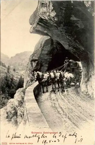 Schweizer Gebirgspost - Postkutsche -427164