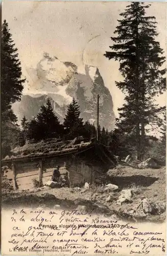 Paysage alpestre Wetterhorn -427224