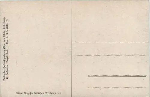 Reichenweier - Künstlerkarte H. Hoffmann -298434