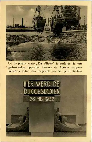 Hier werd de Dijk Gesloten 1932 -428864