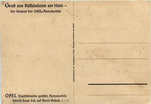 Gruss aus Rüsselsheim am Main - Opel -426684