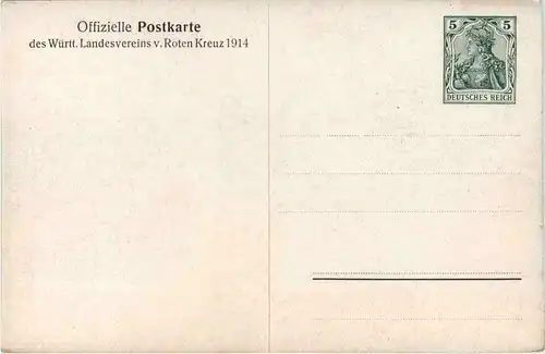 Rotes Kreuz 1914 - Ganzsache Germania 5 Pfennig -427584
