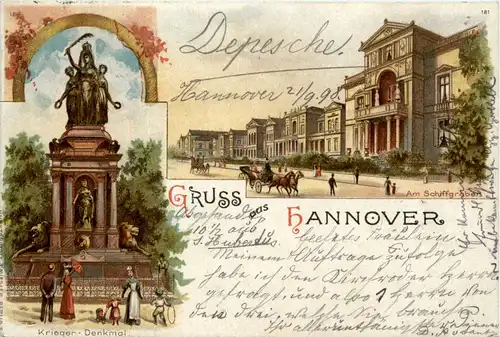 Gruss aus Hannover - Litho -428574