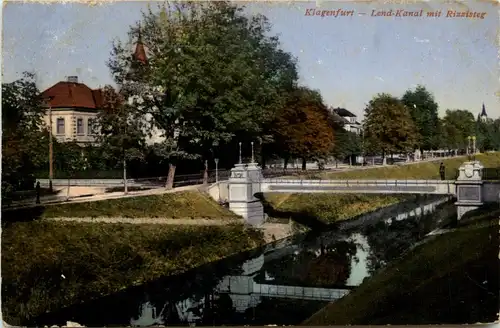 Klagenfurt, Lendkanal mit Rizzisteg -356264