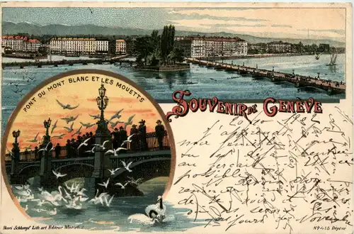 Souvenir de Geneve - Litho - Verlag Schlumpf -427000