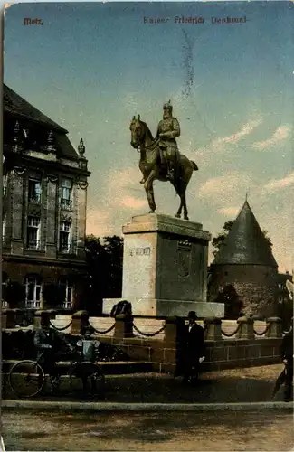 Metz - Kaiser Friedrich Denkmal - Bahnpost -427804