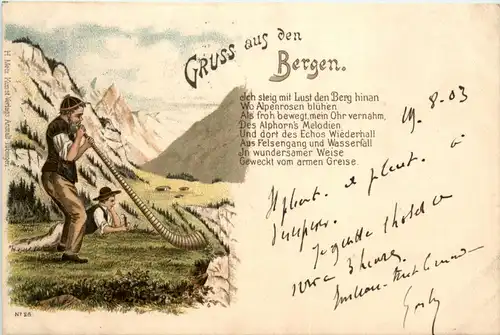 Gruss aus den Bergen - Litho -427120