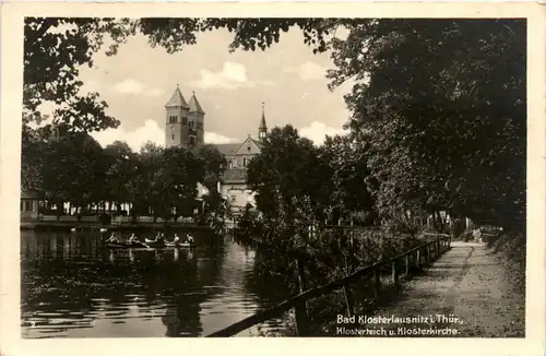 Bad Klosterlausnitz, Klosterteich mit Kirche -355930