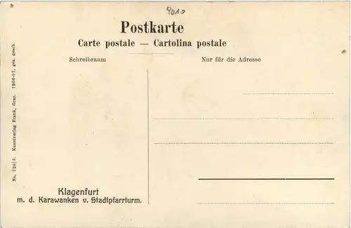 Klagenfurt, mit den Karawanken vom Stadtpfarrturm gesehen -355446