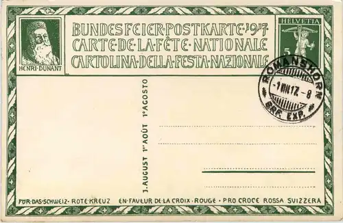 Bundesfeier Postkarte 1917 -427580